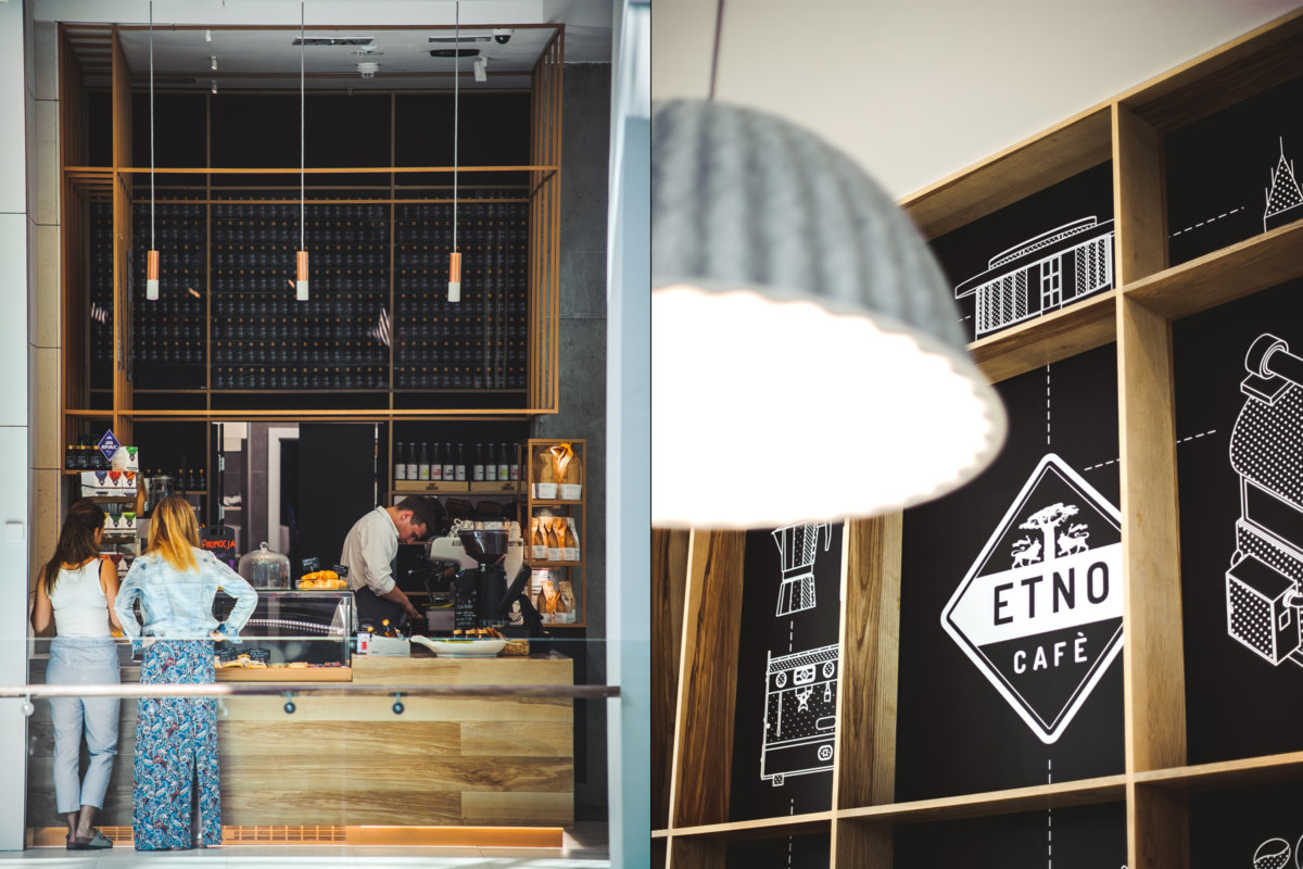projekt wnętrz kawiarni etno cafe, prost wnętrz gastronomii
